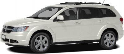 White SUV front side view with roof rails