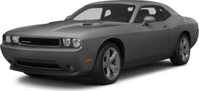 Front three-quarter view with muscle car grille and sporty wheels