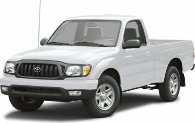 Front view of a single cab pickup with clear grill and headlights