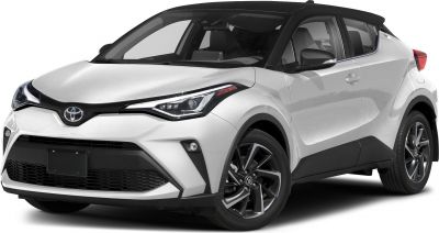 Front side view with LED headlights and alloy wheels