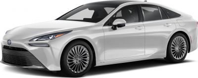 Aerodynamic electric sedan with multi-spoke alloy wheels and sleek body design