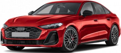 Front and side view with distinctive grille and LED headlights