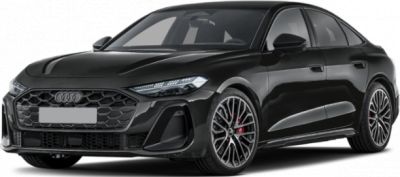 Front angle with aggressive grille and LED headlights