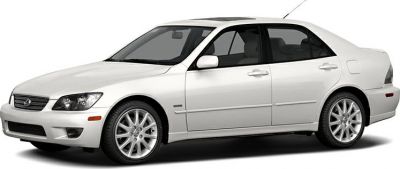 White four-door sedan with alloy wheels and shark fin antenna