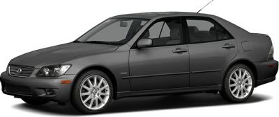 Side profile of a 1999 compact sedan with alloy wheels