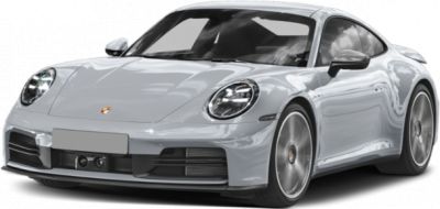 Front fascia and aerodynamic side profile of a sleek sports coupe