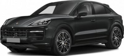 Sleek black coupe SUV with sporty grille and modern alloy wheels