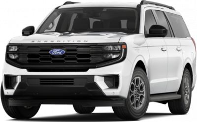 Front view of a full-size SUV featuring bold grille and rugged design