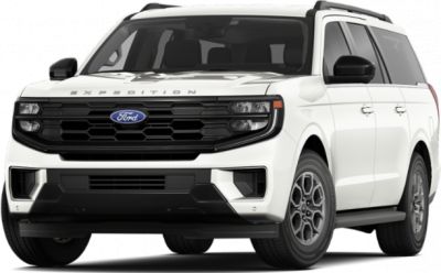 White SUV with distinctive black front grille and LED headlights
