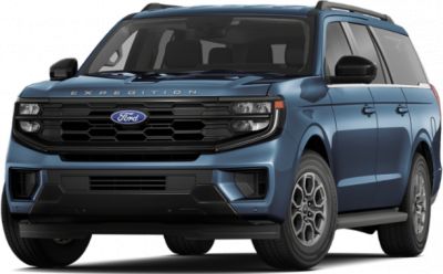 Front view of large SUV with bold grille and LED headlights.