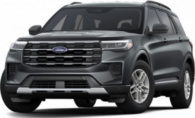 Modern SUV front view with updated grille and headlights