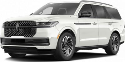 Large front grille and sleek full-size SUV body