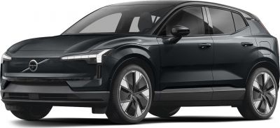 Front side profile with distinctive headlights and alloy wheels