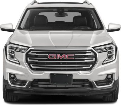 Front grille and LED headlights of a modern SUV