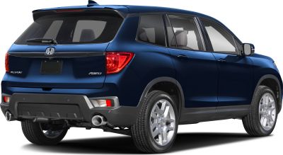 SUV rear view with dual exhaust and AWD badge