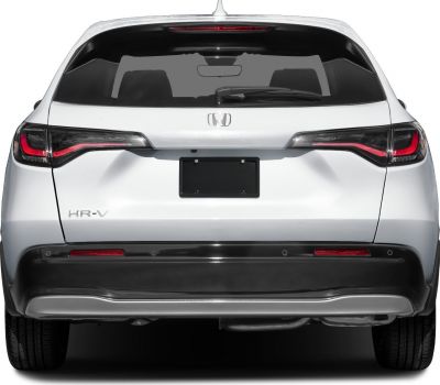 SUV rear view with modern taillights and distinctive bumper design