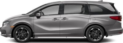 Sleek minivan side profile with stylish alloy wheels and sliding doors