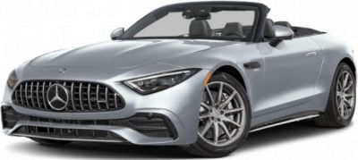 Convertible luxury sports car with sleek grille and silver finish