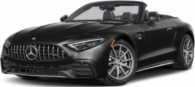 Front view of a luxury convertible with sleek headlights and silver wheels