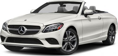 White convertible Cabriolet with LED headlights and alloy wheels