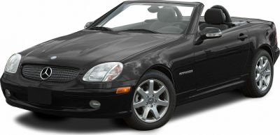 Front side view of a black convertible with alloy wheels