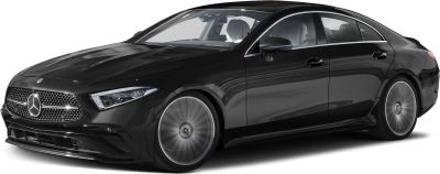 Sleek front side profile and dynamic alloy wheels of a luxury coupe