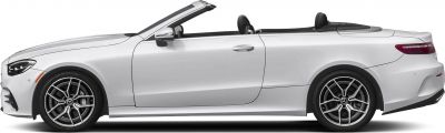 Side profile of a sleek convertible with alloy wheels