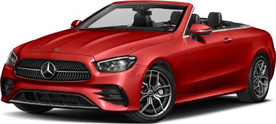Red convertible with modern sporty grille and alloy wheels