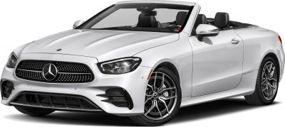 Convertible front view with grille and multi-spoke alloy wheels