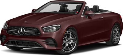 Convertible front view with LED headlights and alloy wheels