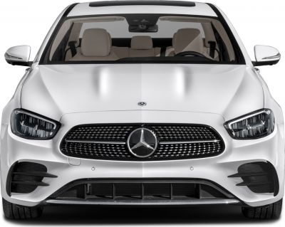 Front view featuring distinct grille and LED headlights