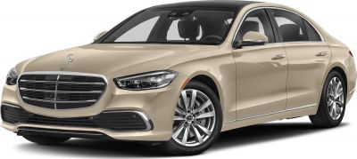 Front-side view with sleek LED headlights and chrome grille