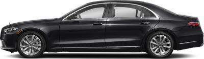Luxury long-sedan with sleek side profile and alloy wheels