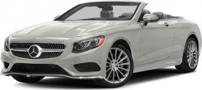 Luxury convertible with LED headlights and multi-spoke alloy wheels front view
