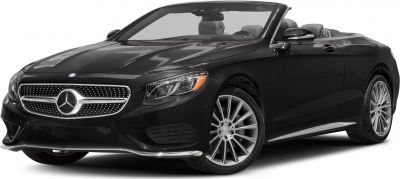 Front view of convertible with luxury grille and alloy wheels