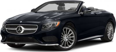 Luxury convertible with prominent front grille and LED headlights
