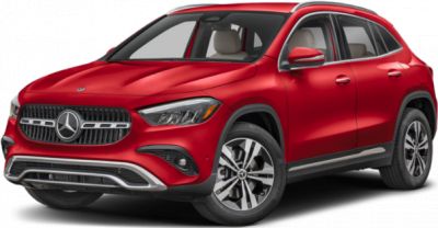 Front view of a compact SUV with distinctive grille and sleek headlights