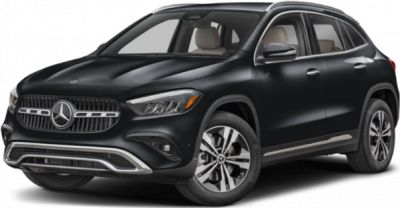 Front-side view of modern SUV with LED headlights and prominent grille