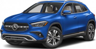 Blue compact SUV with signature front grille and LED headlights