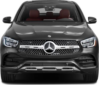 Front view showing diamond grille and LED headlights with a sleek bumper design