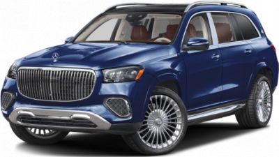 Luxury SUV with prominent grille and large wheels in front view