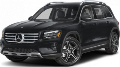 Front view of luxury SUV with bold grille and LED headlights