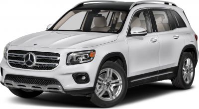 Front and side view of SUV with distinctive grille and alloy wheels
