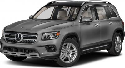 Front angle view of grey SUV with detailed grille and headlights
