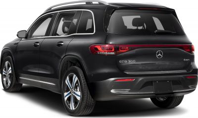 Rear and side view of an electric SUV with modern tail lights and alloy wheels.