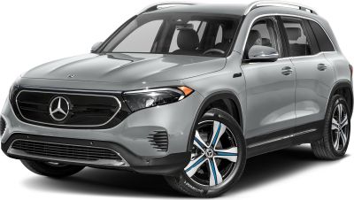 Electric SUV front and side view with distinct grille and alloy wheels