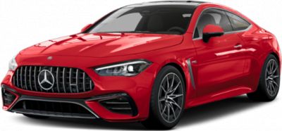 Red coupe with Panamericana grille and aerodynamic body design