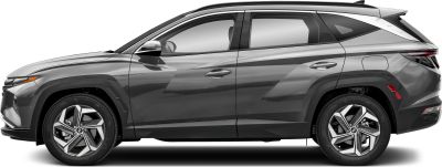 Side profile of a modern SUV with distinct angular design and alloy wheels