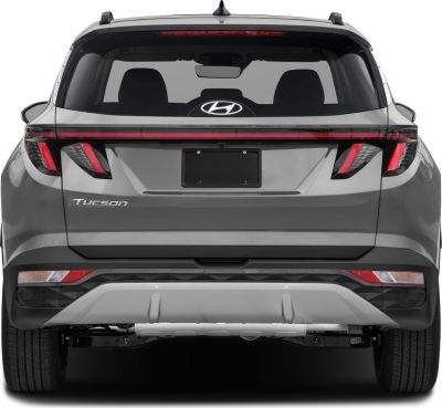 Modern rear tail lights and bumper of a 2024 SUV
