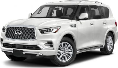 Front grille and sleek modern headlight design of a large luxury SUV